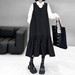Pleated Long Sleeveless Dress