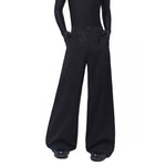 Starry  Hot-Fix Rhinestone Detail Casual Trousers