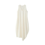 Women's Deep V Neck Asymmetric Curved Balloon Dress