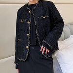 Woven Short Crew Neck Jacket