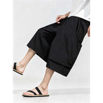 Large Pocket Ice Silk Quick-drying Drape Wide-leg Straight Pants