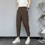 Casual Slim-Fit Cropped Trousers