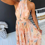 Sofia | Elegant dress with watercolor floral print