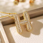 Pavl Bubble Letter Monogram Necklace