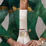 Honorine™ | Emerald Marble Blazer