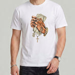 KZZ Printed crew-neck short-sleeve top