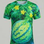 KZZ Printed Crew-Neck Short-Sleeve Top