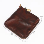 Retro Leather Zipper Wallet
