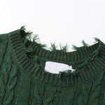 Torn-edge Twist Sweater