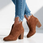 Carina V-Cut Ankle Boots