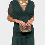 Florendra™ | Floral Print V-Neck Maxi Dress
