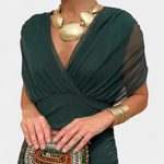 Florendra™ | Floral Print V-Neck Maxi Dress
