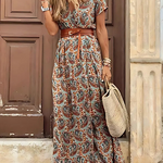 La Scintilla | Long Bohemian Dress with Gathered Waist