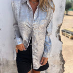 Casual Suede Fashionable Lapel Shirt