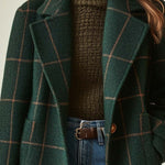 Jennifer Wool Check Coat