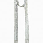 Elegant Textured Metal Sequin Long Scarf