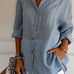 Single-breasted Pleated Lapel Shirt