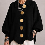Karina - Oversized Collared Button Cardigan