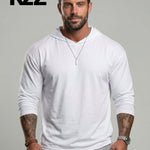 KZZ Hooded Drop-Cut Long Sleeve