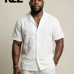 KZZ New Summer Men's Openwork Shirt