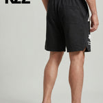 KZZ Men's Letter Embroidery Patched Drawstring Waist  Shorts