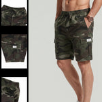 KZZ Men's Camouflage Twill Pocket Shorts