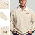 KZZ Corduroy Polo collar sweater couple autumn and winter style plus