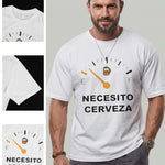 KZZ Men's Regular Fit Crew Neck T-Shirt with Letter Print