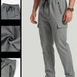 KZZ Men's Solid-Color Cargo Joggers