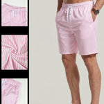 KZZ Men's Regular Fit Striped Print Shorts
