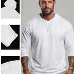 KZZ Hooded Drop-Cut Long Sleeve