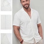 KZZ New Summer Men's Openwork Shirt