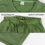 KZZ Solid-Color Crew-Neck T-Shirt and Shorts