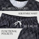 KZZ Men's Crew Neck Short-Sleeve T-Shirt and Shorts Set