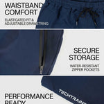 KZZ Men's Summer Letter Print Pocket Athletic Sports Shorts