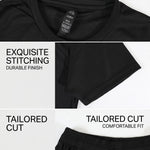 KZZ Casual Athletic Crew-Neck Short-Sleeve T-Shirt + Shorts