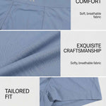 KZZ Men's Breathable Solid-Color Letter-Print Boxer underwear