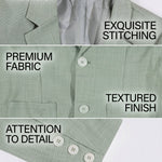 KZZ Men's Solid-Color Slim-Fit Suit