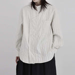 Womenâ€™s Irregular Button-down Long-sleeved Shirt
