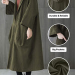 One Size Fits All Oversized Water-Resistant Windbreaker Jacket