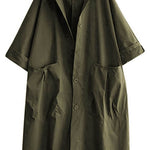 One Size Fits All Oversized Water-Resistant Windbreaker Jacket