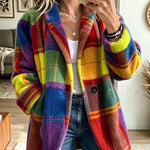 Joanne | Cozy Multi-Color Plaid Coat