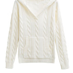 Corabelle™ | Cable-Knit V-neck Sweater With Hood