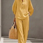Maribel™ | Two-Piece Set with Batwing Sleeves and Wide Pants