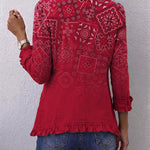 Criselle™ | Bohemian Paisley Ombré Print Ruffled Jacket