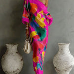 Grace Sullivan | Artistic Abstract Maxi Dress For Women