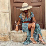 La Scintilla | Long Bohemian Dress with Gathered Waist