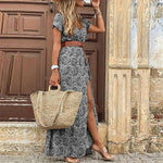 La Scintilla | Long Bohemian Dress with Gathered Waist
