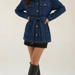 Alice denim jacket with adjustable belt