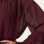 Alma Mock Neck Top - Sheer